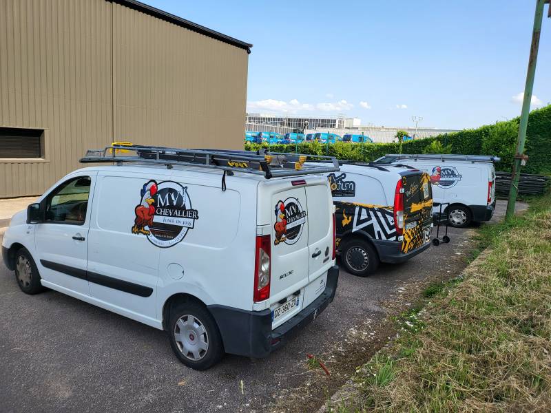 Flocage camionnettes MVJ Chevallier à Montivilliers